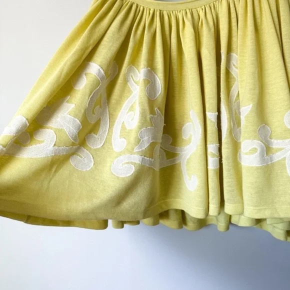 Free People Lime Embroidered Flowy Tank Top - Picture 3 of 7